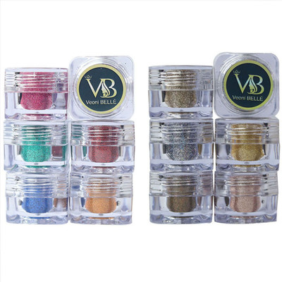 Veoni Belle HD Holographic Loose Gold Glitter Eyeshadow for Eye Makeup Super Fine 5 g(Multicolor)