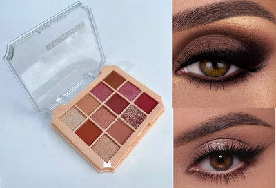 EVERERIN 12 Shades Eyeshadow Palette | Highly Pigmented and Blendable pallate 13.5 g(multi colour)
