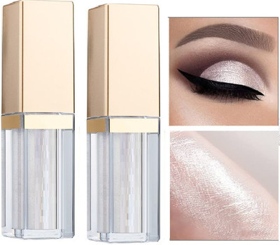 ADJD Combo Metallic Liquid Eyeshadow Eyeshadow with Radiant Shimmer Finish 8 g(WHITE)