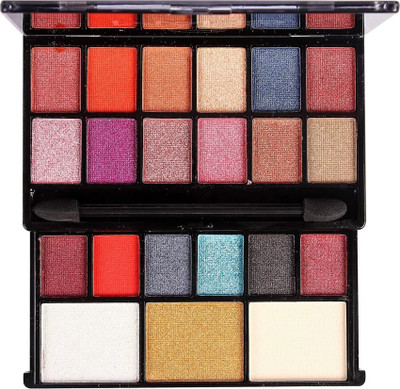 GFSU - GO FOR SOMETHING UNIQUE 18 shade eyeshadow, 2 Highlighter, 1 Compact Powder Make-up Kit 20 g(Multicolor)