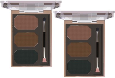 ADJD Combo 3 In 1 Eyebrow Powder Palette With Brush 18 g(MULTI COLOUR)