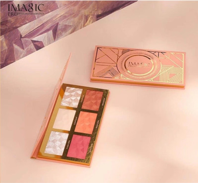 IMagic Hybrid 6 Color Highlight Blush Contour Palette 150 ml(Multicolor)