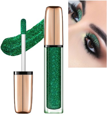 MYEONG Sparkling & Metallic Non-Transfer & Insta Dry Waterproof Green Liquid Eyeshadow 7 ml(GREEN)