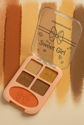 nuvya Glow Touch 3-in-1 Face Palette with Eyeshadow, Blush & Highlighter (S2) 7 g(Multicolor)
