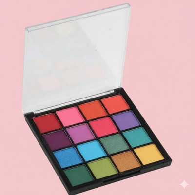 Gleam Soul Premium 16 Color Eye & Face Makeup Palette | Matte, Shimmer & Glittery Shades 45 g(Multi Colour)
