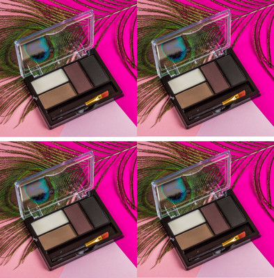 ADJD Combo 4 in1 Eyebrow Color Powder Cake Palette With 1 Brush 32 g(Multicolor)