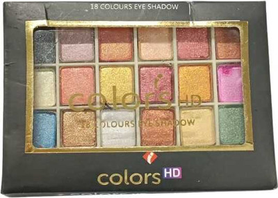 S Mark 18 Shades Glitter Eyeshadow Palette, Shimmery Finish 50 ml(MULTI COLOUR)