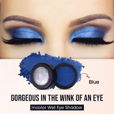 Jiwoo Shimmery Finish Exposed 5D Wet Eyeshadow, Light Weight, 4.5 g(BLUE)
