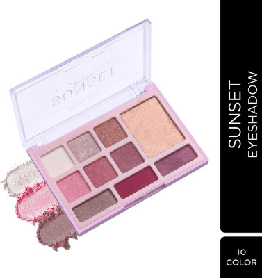 Seven Seas Sunset Eyeshadow 10 Pigmented Colors Matte, Shimmery & Metallic Finish 24.4 g(Skin)