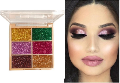 Jiwoo color shimmer powder eyeshadow palatte for waterproof and long lasting 14.3 g(multi colour)
