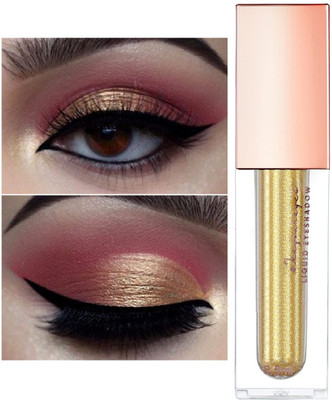 tanvi27 Waterproof & Highly Pigmented Metallic Liquid Glitter Golden Eyeshadow 5.5 ml(golden)