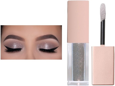 BLUEMERMAID Smudge Proof Metallic Grey Liquid Eye shadow | Highly Pigmented 4 g(GREY)