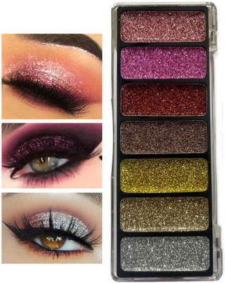 Emijun 7 Color Glitter Eye-shadow Palette Multi-color 11.26 g(MULTI COLOR)