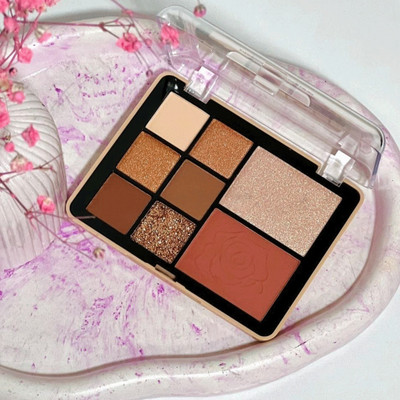 AFARAXIA 6 COLOUR MATTE & SHIMMER EYESHDAOW WITH HIGHLIGHTER, BLUSHER 01 13.5 g(MULTI COLOR)