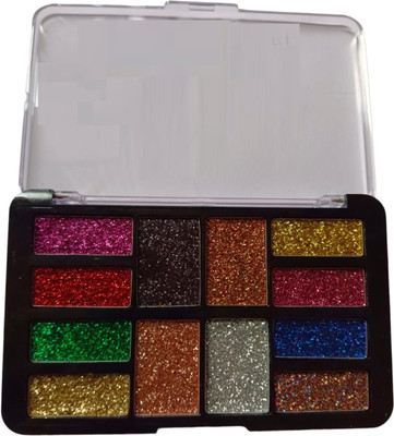 HUZURLU Glitter Eyeshadow Palette waterproof 18 g(multi color)