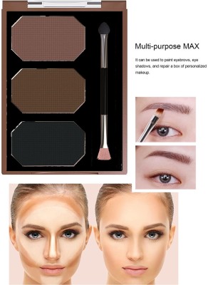 tanvi27 Best 3in1 Water Proof & Long Wear Multi Use Black Eyebrow Makeup Palette 9 g(MULTI COLOR)