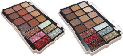 Latixmat Combo Glitter Eyeshadow Color Highly Pigmented Makeup Eyeshadow 42 g(MULTICOLOR)