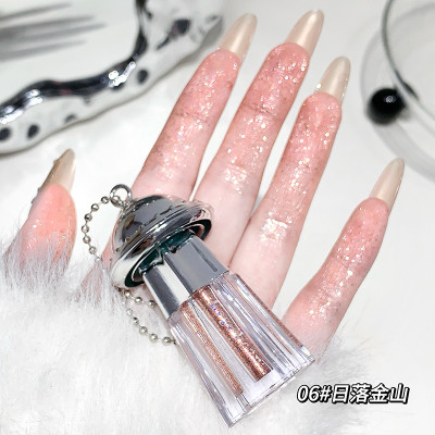 DAIMANPU Flying Saucer High-Gloss Liquid Eyeshadow – Waterproof & Shimmer Finish 2.5 ml(Gold)