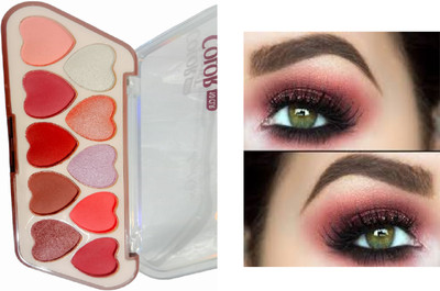 Luipui matte and shimmer finish eye shadow in 10 colors 10 g(multicolor)