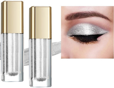 HUZURLU Starlight Diamond Liquid Eyeshadow Combo 8 g(GREY)