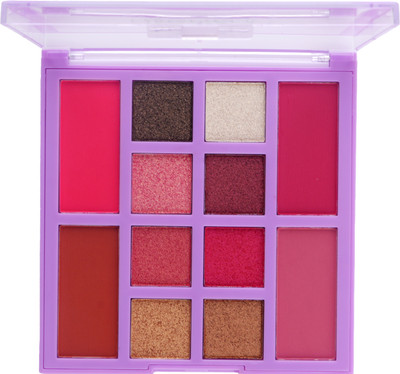 Beauty Berry 12 Color Matte & Eyeshadow Palette with Blusher & Highlighter 20 g(Shade - 01)