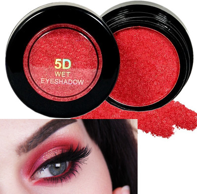 GABBU Shimmery Finish Exposed 5D Wet Eyeshadow, Highly Pigmented, Glitter Shado red 4.5 g(RED)