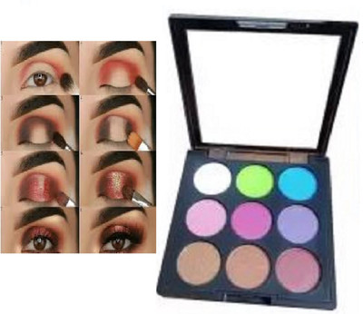 Luipui MATTE FINISH EYESHADOW 9 COLOR PALETTE PACK OF 1 10 g(MULTICOLOR)