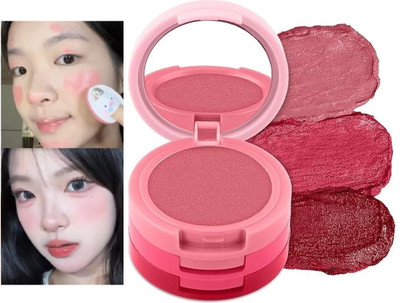 GULGLOW99 3-in-1 Blusher For Cheeks Eyes Lip And Cheek Tint Cream Blush 4.8 g(MULTICOLORS)