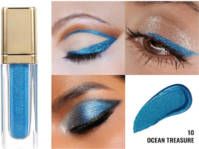 Vyomiris Liquid Eyeshadow Makeup Durable Shiny Glitter Waterproof Shimmer 4 g(BLUE)