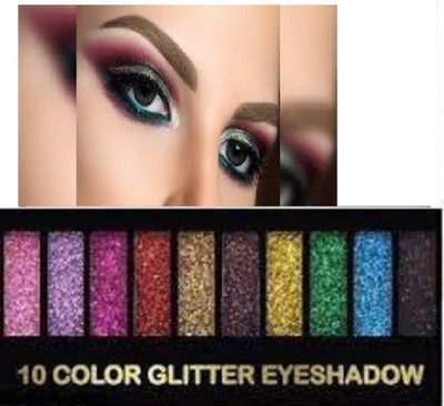 Luipui BEST 10 GLITTER EYSHADOW PALETTE MAKEUP 12 g(MULTICOLOR)