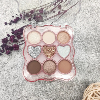 luzimaisa 9 Color Eyeshadow Palette Brightening Skin Highlighter Eyeshadow Palette 11 g(Multicolor)