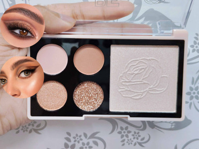 GULGLOW99 Korean Eyeshadows,Highlighter Highly Pigmented Eye and Face Palette for Women 17.6 g(MULTICOLORS)