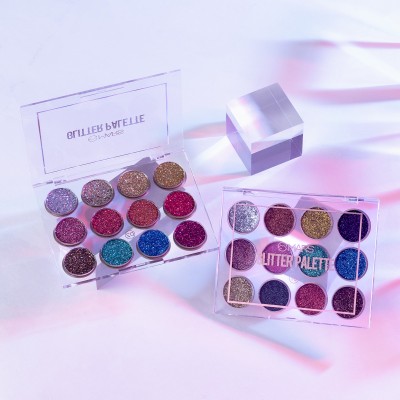 MARS 24 Shade Ultra Pigmented Glitter High Shine Eyeshadow Palette Pack of 2 24 g(Shade-01+02)