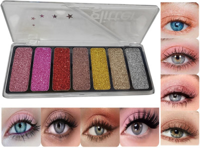 luzimaisa Professional Shimmer Glitter Eyeshadow Palette For Women 11.26 g(multicolor)