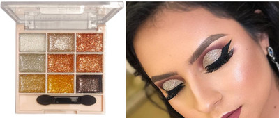 ADJD Moon Star Eyes , Face & Body Glitter Eye shadow Palette 10 g(MULTI COLOR)