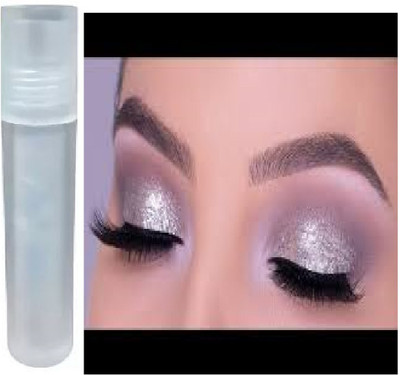 Luipui silver shimmer eye shadow pack of 1 waterproof 7 ml(SILVER)