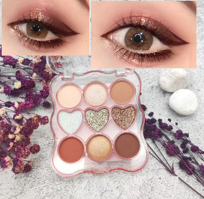luzimaisa Highly Pigmented 9 shades Long Wearing and Easily Blendable Eyeshadow Palette 33 g(Multicolor)