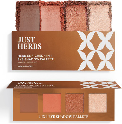 Just Herbs Enriched 4 in 1 Eye Shadow Palette - 12 g(Brewing Dreams)