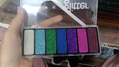 GFSU - GO FOR SOMETHING UNIQUE Eye makeup 7 color glitter Eyeshadow palette highly pigmented shade02 11.26 g(Multi color)