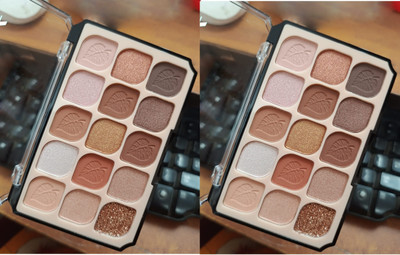 EVERERIN Combo Makeup 15 Colors Eyeshadow matte & Shimmer Palette 30 g(multi colour)