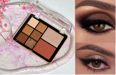 EVERERIN 7 Eyeshadow Palette Highly Pigmented and Blendable pallate 13.5 g(multi colour)