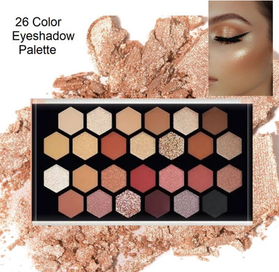Emijun 26 COLORS ENIGMATIC MATTE+SHIMMER+GLITTER EYESHADOW PALETTE FOR PROFESIONAL USE 21 g(MUTICOLOUR)