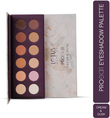 LOTUS MAKE - UP Proedit Eye Primer Infused Pigmented EyeShadow Palette Dream & Dusk|12 Shades 16.8 g(Multi-Color)