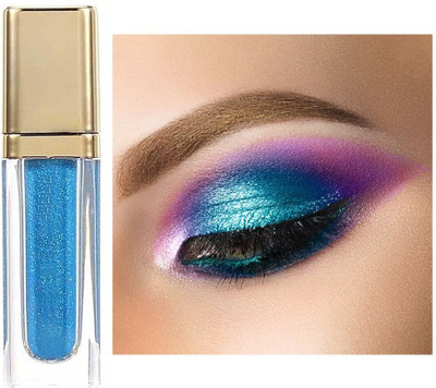 Vyomiris Metallic Blue Sparkly Eyeliner Liquid Shimmer & Blendable Eye Make-up 4 g(BLUE)
