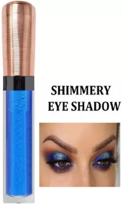 HUZURLU Chrome Liquid Metallic Blue Eyeshadow Get Glitter Glow 7 ml(BlUE)