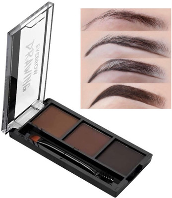 NADJA 3 In 1 Black and Brown Eyebrow Powder Palette 7.2 g(MULTI COLOR)