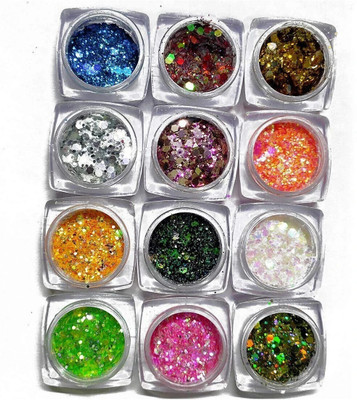 Yuency Colorful Eyeshadow Glitter Powder Thick & Thin 24 g(Multicolor)