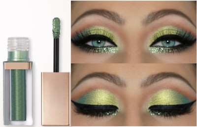 GABBU Metallic Liquid Eyeshadow Highly Pigmented Eyeshadow with Shimmer Finish 05 4 g(GREEN)