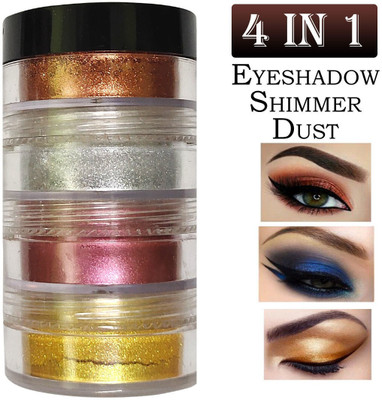 VOZWA 4 in 1 Eyeshadow Shimmer Dust (Copper + Silver + Marron + Gold) 6 g(Copper + Silver + Marron + Gold)