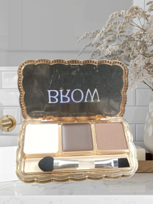 GABBU new High pigment 3 color eyebrow creamy powder palette.mini 3 g(multi)